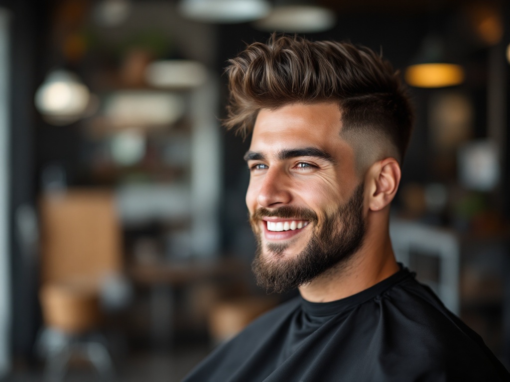 Conclusion photo of a satisfied customer with a well-maintained hairstyle in Aurora